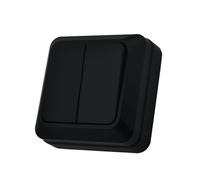 Interrupteur va et vient,interrupteur mural noir 2 voie,interrupteur mécanique mural 86 mm, interrupteur standard 10 Amp, 250 V