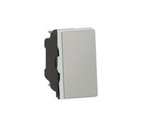 Legrand 079201L Mosaic Interrupteur ou Va-et-Vient, 10AX, 250V, Easy-Led, 1 Module, Aluminium