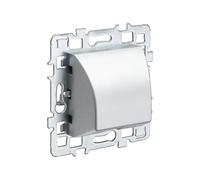 Interrupteur va et Vient - Prises electriques Standard - Prise Murale - Interrupteur va et Vient sans Fil - Prise Murale Casual - Mécanisme Sortie De Cable + Cache Alu + Support Métal - Debflex