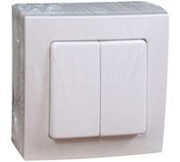 Interrupteur Va & Vient DBLE 10A saillie - Blanc