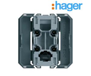 Interrupteur va&vient InterBP avec neutre 2 modules GALLERY - HAGER WXF003