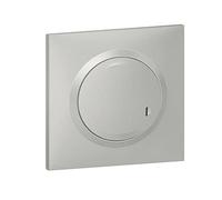 Interrupteur Variateur Filaire Connecté Sans Neutre Dooxie with Netatmo 5 à 125W LED Compatible Toute Charge - Complet (Fixation, Support, Enjoliveur et Plaque) - Aluminium - 199252 - Legrand