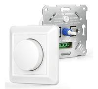 Interrupteur variateur LED 0/1-10 V, variateur universel pour lampes LED | Variateur LED 10 A à 2000 W à 220 V, variateur rotatif pour pilotes LED/EVG compatibles, variateur avec plage de gradation de