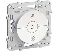 Schneider Electric - Odace, interrupteur VMC Blanc, avec position arrêt, à vis - S520243