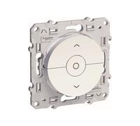 Interrupteur volet-roulant 3 boutons blanc - Odace -