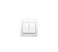 Interrupteur Volet Roulant Blanc Delta Iris + Plaque basic Blanc-SIEMENS