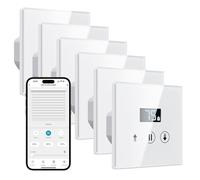 Interrupteur Volet Roulant Connecté 6 Pack 80x80 mm Tactile Compatible Alexa/Google Home