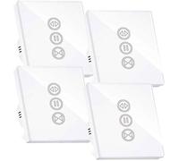 Interrupteur Volet Roulant WiFi - PZCC - PZCC - Compatible Alexa et Google Home - Tactile rétroéclairé - Lot de 4
