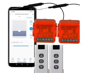 Interrupteur Volets Roulants WiFi, Télécommandes RF, Module Récepteur 433MHz, Contrôle des Volets Roulants Électriques pour Stores et Persiennes Enroulables, Module de Commande Minuteur, Application
