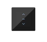 Interrupteur WiFi pour volet roulant pour applications de maison intelligente, fonction minuterie, protection contre les surcharges, portée intérieure de 30 m (noir)