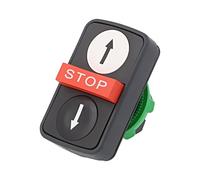 Interrupteur ZB5AA71124 : triple tige de 22 mm. Pos : 1 blanc/rouge/noir manq...