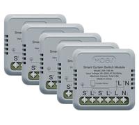 Interrupteurs de rideaux intelligents,vocale, gestion via application, lot de 5, compatible ZigBee