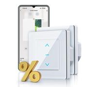 Interrupteurs de volets roulants Wi-Fi, lot de 2, avectactile, réglage en pourcentage, pour la maison connectée