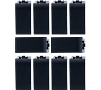 Interrupteurs pour luminaires, unipolaires, 10 pièces, de couleur noire, compatibles avec la gamme Bticino Living