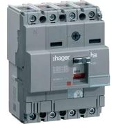 Interruptor automático de caja moldeada x160, 4P4D, 25kA, 100A,TM Regulable/Fijo