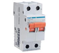 Interruptor automático magnetotérmico serie MN, 2P, 16A, curva C, 6KA