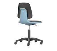 Interstuhl bimos Fauteuil de travail Labsit avec coque d’assise rembourrée bleu mousse intégrale noir 450-650mm Quantité:1