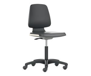 Interstuhl Chaise d'atelier pivotante Labsit rouleaux coque de siège bleu tissu Supertec no Quantité:1