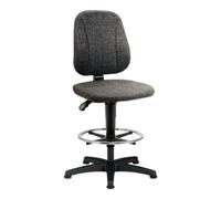 Interstuhl Chaise d'atelier pivotante Unitec patins + repose-pieds rembourrage tissu gris 5 Quantité:1