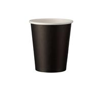 Intertan Q531002M Lot de 50 gobelets en papier à paroi simple Noir Diamètre 80 mm Capacité 200 ml