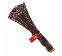 intervisio Collier de Serrage 200 mm x 4,8 mm, Attache Câble, Serre Câbles Rilsan Nylon, Colliers Serre-Cable 200mm, Couleur Marron Brun, Lot de 200 Pièces