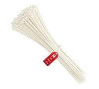 intervisio Collier de Serrage 300 mm x 4,8 mm, Attache Câble, Serre Câbles Rilsan Nylon, Colliers Serre-Cable 300mm, Blanc, Lot de 100 Pièces EN-ZYZB-LS6K