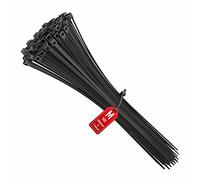 intervisio Collier de Serrage 300 mm x 7,6 mm, Attache Câble, Serre Câbles Rilsan Nylon, Colliers Serre-Cable 300mm, Noir, Lot de 100 Pièces