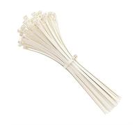 intervisio Collier de Serrage Réutilisable Plastique, 200 mm x 7,6 mm, Attache Câble Réutilisables, Serre Câbles Rilsan Nylon, Colliers Serre-Cable 200mm, Blanc, Lot de 100 Pièces
