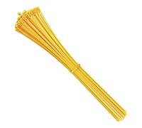 intervisio Collier de Serrage Réutilisable Plastique, 540 mm x 7,6 mm, Attache Câble Réutilisables, Serre Câbles Rilsan Nylon, Colliers Serre-Cable 540mm, Jaune, Lot de 100 Pièces