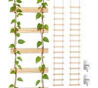 INTERWARM 2 Ensemble de Treillis en Bois Forme D'Échelle lantes Grimpantes | Tuteur en Bois de 180cm pour Plantes Grimpantes Treillis Grande Échelle Décoration Intérieure et Extérieure pour Pothos