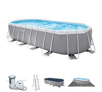 INTEX PRISM FRAME Piscine ovale 610 × 305 × 122 cm avec filtration 220-240V 26798NP