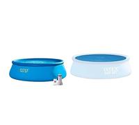 Intex - 26168NP - Kit Piscine Easy Set Autoportante (Ø) 4,57 X (H) 1,22M & 29023 - Bâche A Bulles Diam 4,48M pour Piscine Diam 4,57M