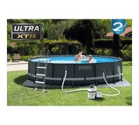 Intex 26326 Piscine Ultra Frame XTR CM 488X122H Avec Pompe Filtre Et Échelle