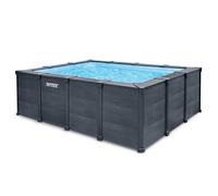 Intex - 26396GN - Kit Piscine Tubulaire rectangulaire Graphite (L) 4,00 x (l) 3,00 x (h) 1,24m