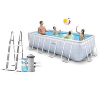 Intex - 26780NP - Kit Piscine Tubulaire rectangulaire Chevron (L) 4,00 x (l) 2,00 x (h) 1,00m