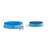 Intex - 28122NP - Kit Piscinette Easy Set Autoportante (Ø) 3,05 X (H) 0,76M & 58938 - Jeu de Plein Air et Sport - Bâche pour Piscines Tubulaire ou Gonflable Ronde - 3,05 m
