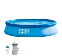 Intex - 28142NP - Kit Piscine Easy Set Autoportante (ø) 3,96 x (h) 0,84m avec Epurateur à Cartouche 1,7m3/h