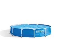 INTEX METAL FRAME Piscine 366 x 76 cm avec systeme de filtration 12 V 28212GN
