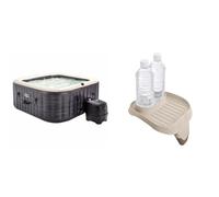 Intex - 28450EX - Pure Spa Bulles Ardoise 4 Places, Gris Ardoise & Porte Verre Pure Spa
