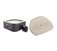 Intex - 28450EX - Pure Spa Bulles Ardoise 4 Places, Gris Ardoise & siège Pure Spa