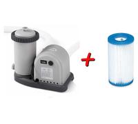 INTEX 28636GS Pompe de filtration Piscine Pompe de piscine 5678 L/h Piscine + 1 cartouche de filtration supplémentaire