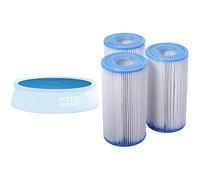 Intex - 29021 - Bâche A Bulles Diam 2,87M pour Piscine Diam 3,05M & 29003 - Lot De 3 Cartouches A