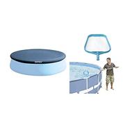 INTEX Bâche de Protection, 4,24 mètres, pour Piscine de 4,57m & Epuisette de Surface Bleu 29,5x31,5x2,5 cm