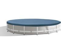 Intex Pools Bâche pour piscine ronde Frame Pool Ø 366 cm 28031 – PVC, rabat 25 cm, bleu