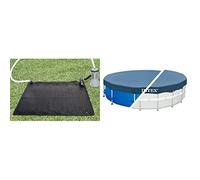 Intex Chauffage Tapis Solaire & bâche Protection pour Piscine Ronde 3m66