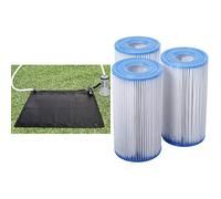 Intex Chauffage Tapis Solaire & Lot de 3 Cartouches de Filtration A