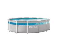 Intex - 26722NP - Kit piscine tubulaire ronde Clearview 4,27 X 1,07m, Gris