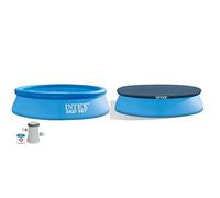 Intex Easy Set Pool - Piscine Hors Terre - Diamètre 305 x 76 cm - avec système de Filtration & bâche Protection pour Piscine autoportante 3m05