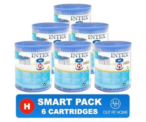 Intex, ensemble de 6 cartouches filtrantes de type H (Smart Pack)