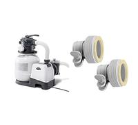 Intex filtre à sable sx2100 6m3/h pour piscine jusqu'à 36m3 & 29061 - Lot de 2 adaptateurs 32-38mm